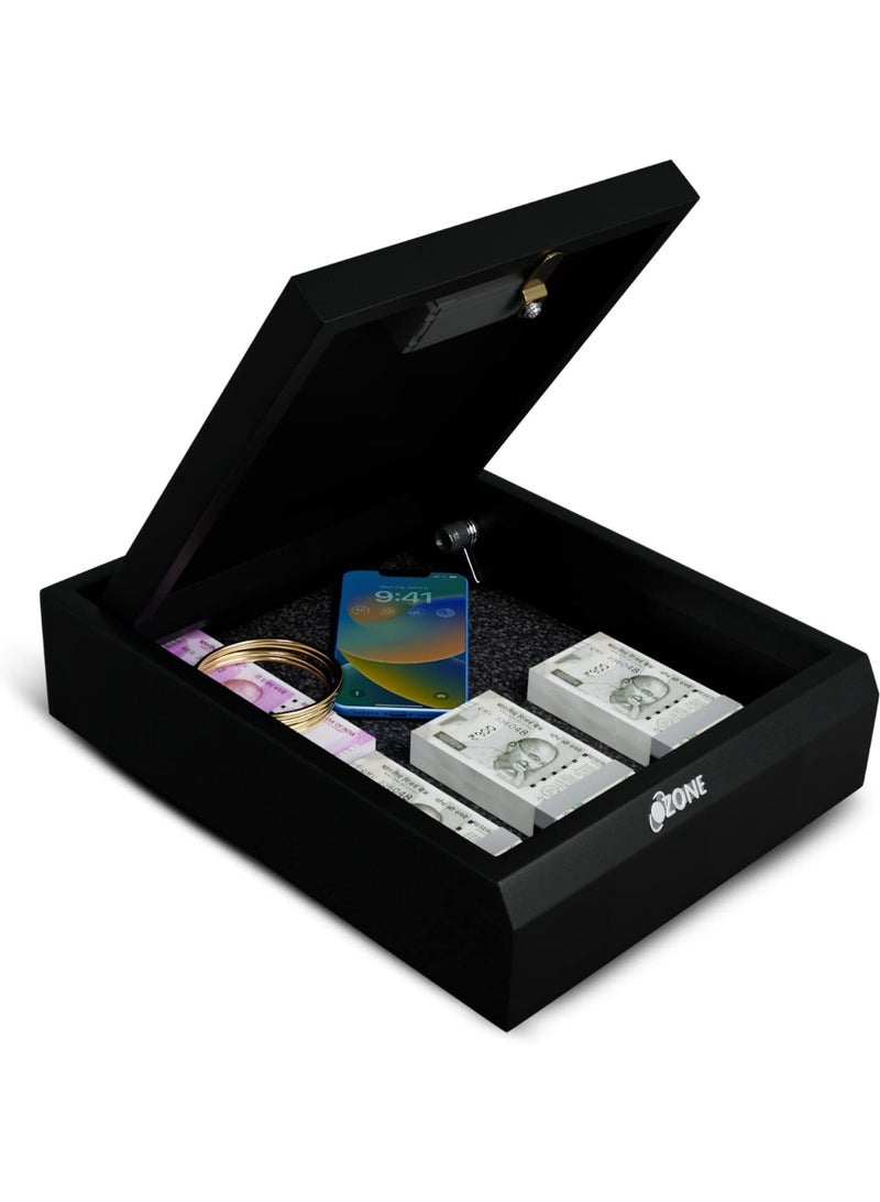 Ozone Ezee Plus Safe | 5.28 Liter | Electronic Portable Personal Drawer Safe With User Pin Access | Stainless Steel Locker For Home,Office - Black Finish By Ozone India - Image 3
